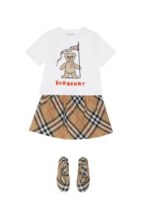 white cotton tshirt BURBERRY KIDS | 8104509A1464